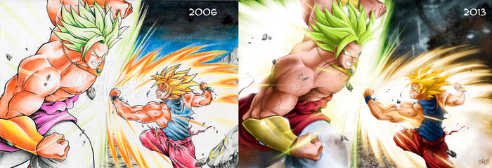 Goku vs Broly - Then and Now -