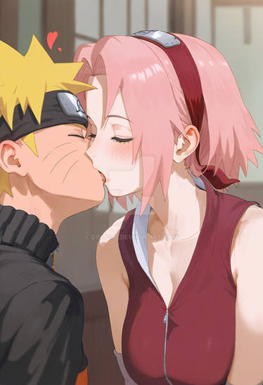 sakura x naruto kiss