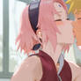 sakura x naruto kiss