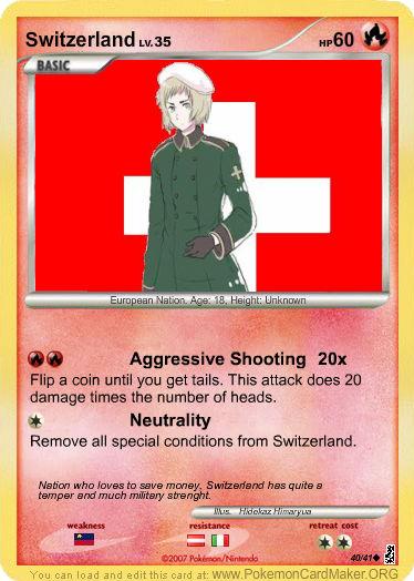 Hetalia Card: Switzerland