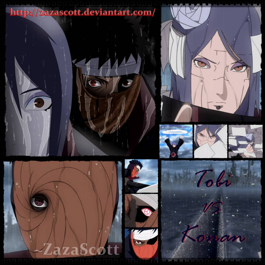 Tobi vs Konan Battle in the rain by ZazaScott on DeviantArt Tobi vs Konan Battle in the rain by ZazaScott on DeviantArt