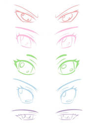 How to draw anime eyes 5 ways