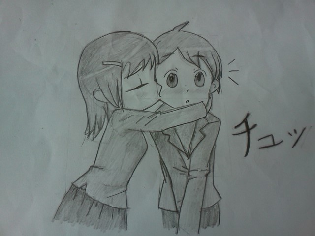 Chibi- kiss on cheek by Hazel127 on DeviantArt Chibi- kiss on cheek by Hazel127 on DeviantArt