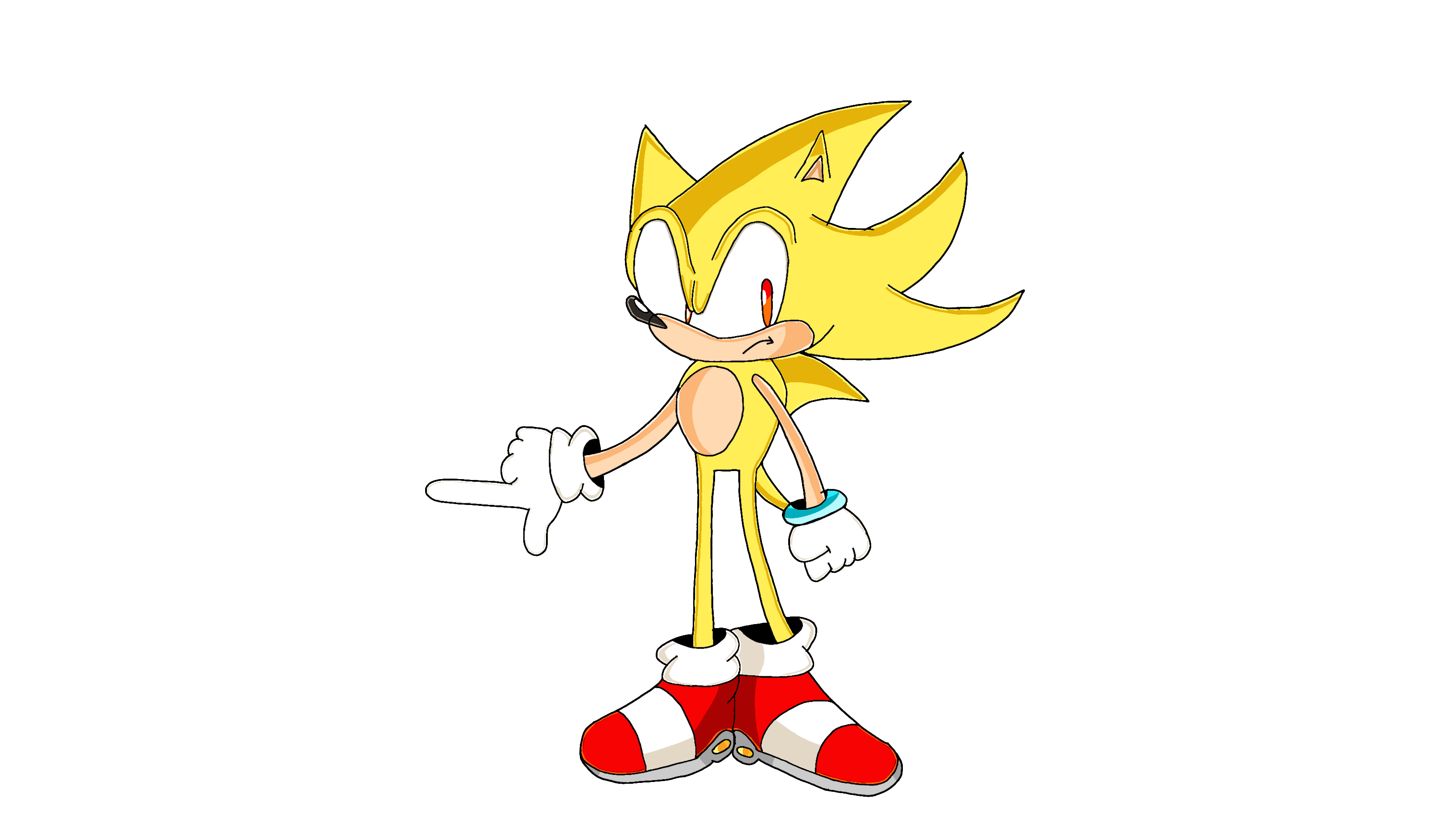 Super Sonic HD, hedgehog illustration transparent background PNG clipart