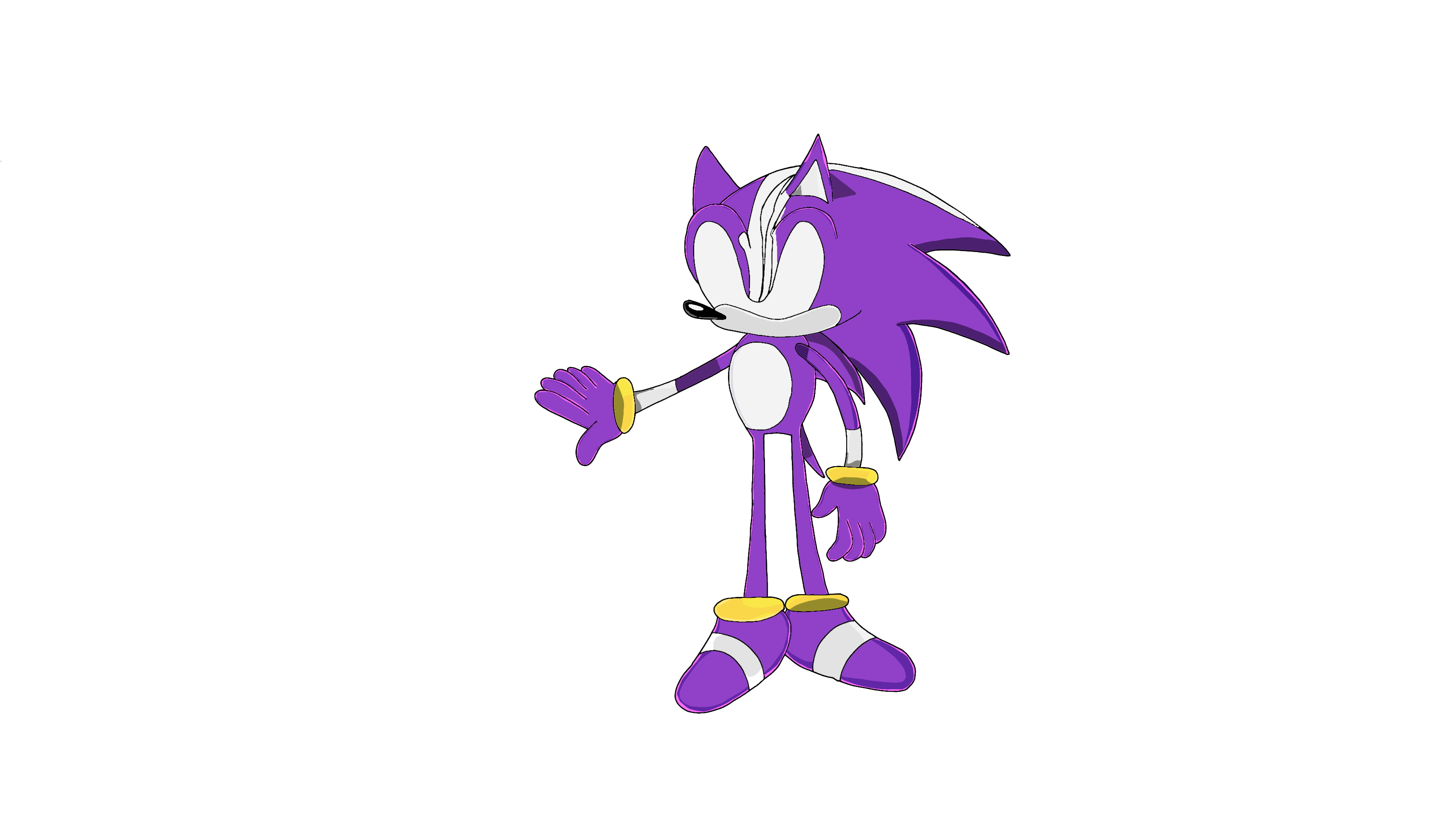 Drawing Sonic - (DarkSpine Sonic Super-Form Style!) 