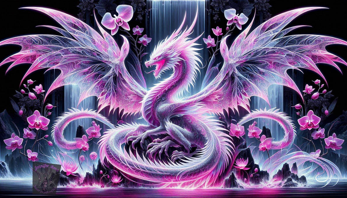 Pink Dragons by JadaLeigh on DeviantArt