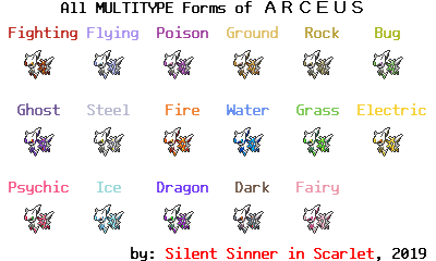 Multitype All MULTITYPE Forms of ARCEUS by SilSinn9821 on DeviantArt