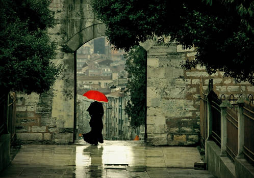 red umbrella