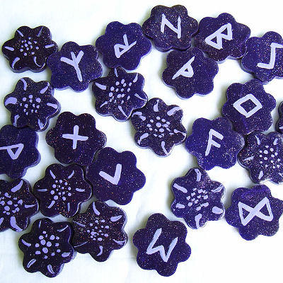 Purple Flowers - Runestones by merigreenleaf on DeviantArt