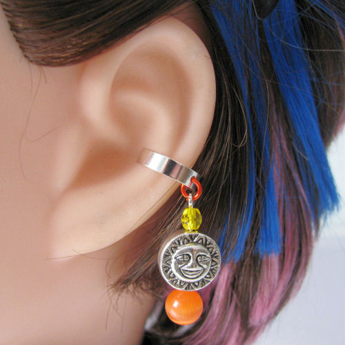 Smiling Sun Cartilage Ear Cuff