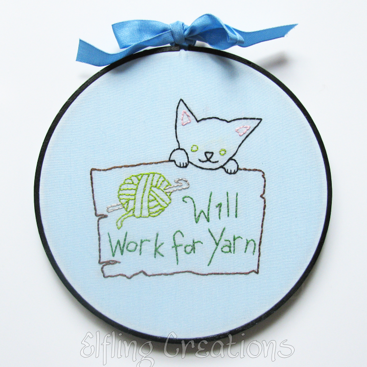 Yarn Cat Embroidery