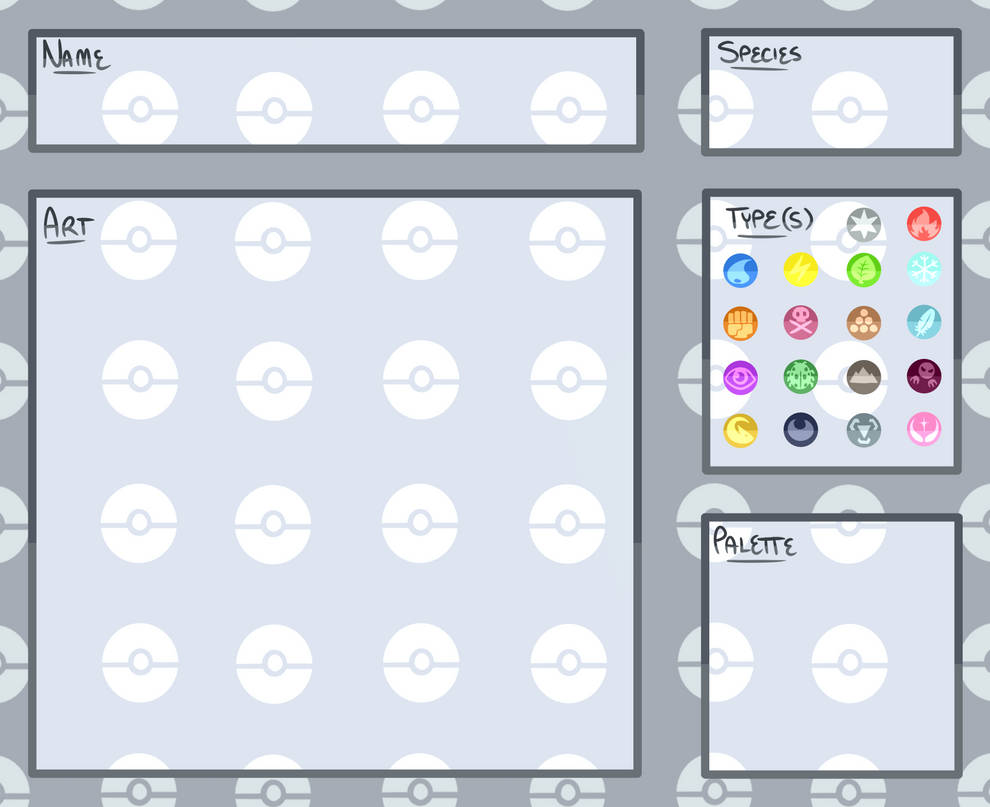 Pokemon Script Template Pokemon Character Template (F2U) by Vanilla-Flowers on DeviantArt