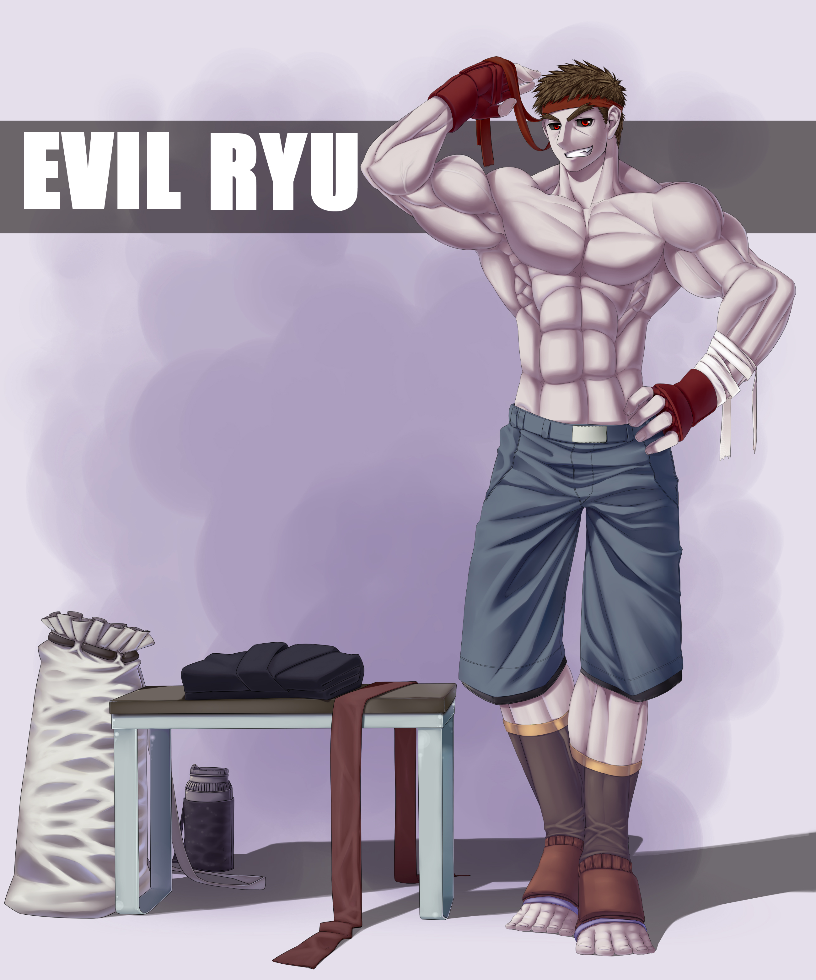 Evil Ryu at the Gym