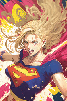 Supergirl Throwing Punch