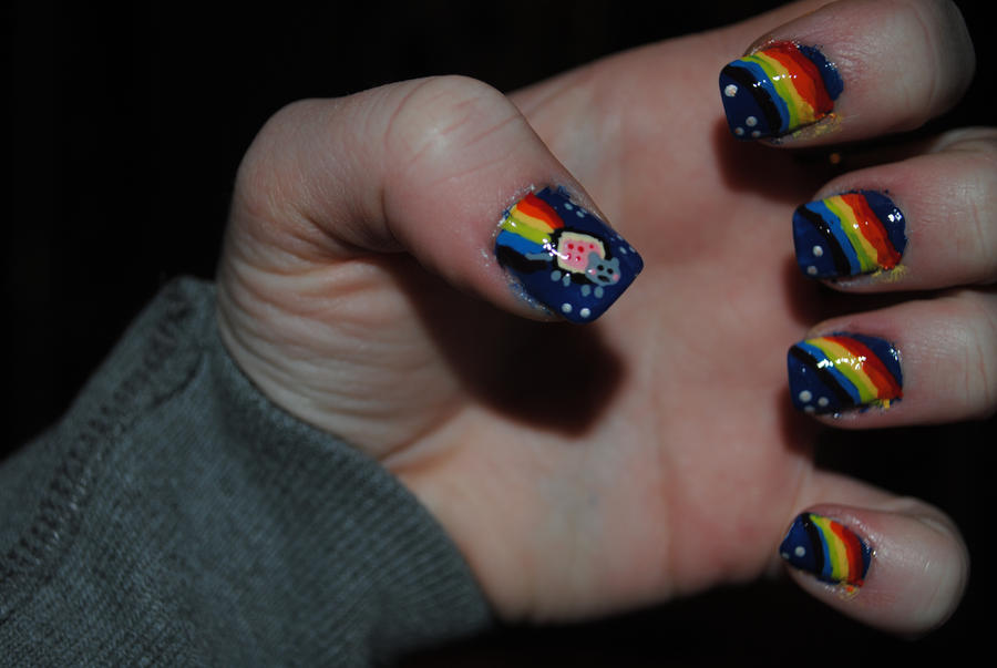 Nyan Cat Nails