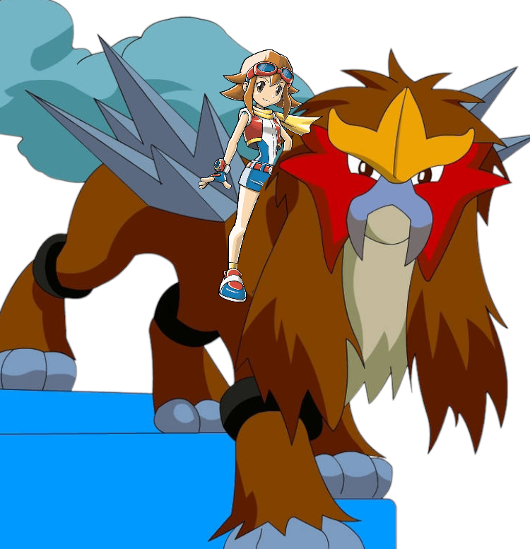 Female Pokemon Ranger riding Entei by thatguy3245 on DeviantArt