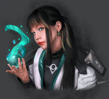 Fan Art - Shini as Sage agent from Valorant