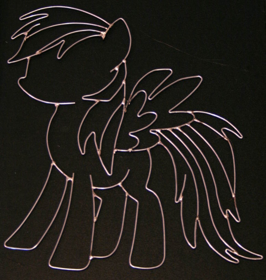 Rainbow Dash wire art