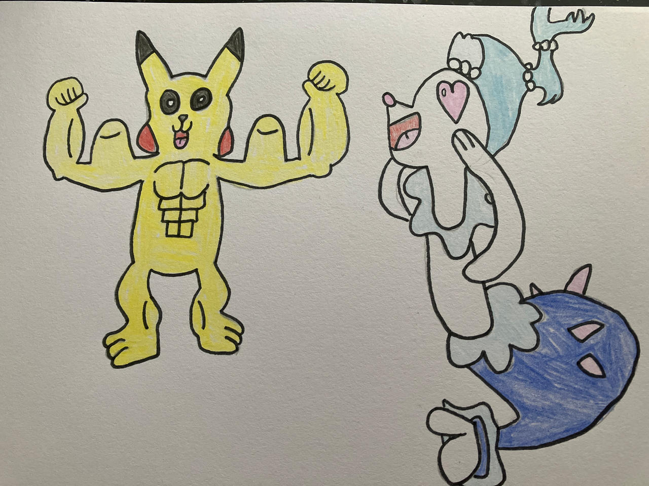 Scenario Art: Primarina and Buff Pikachu by PokemonTrainer6 on DeviantArt