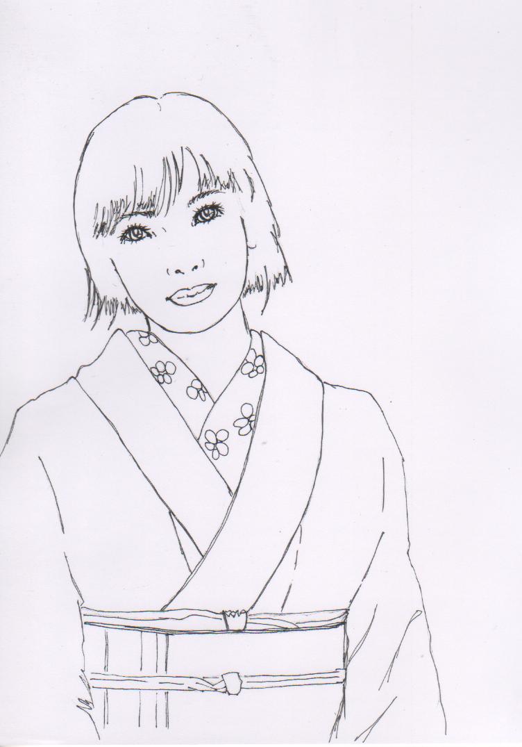 spring kimono No2  ume