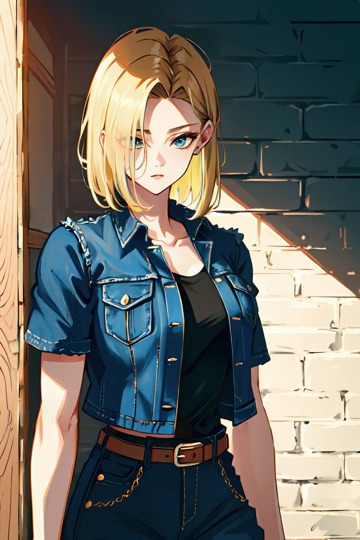 Android 18 (by AI) by Aecina13 on DeviantArt