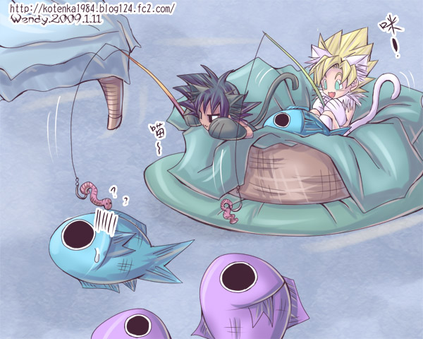 chibi kaka turles kitty fish