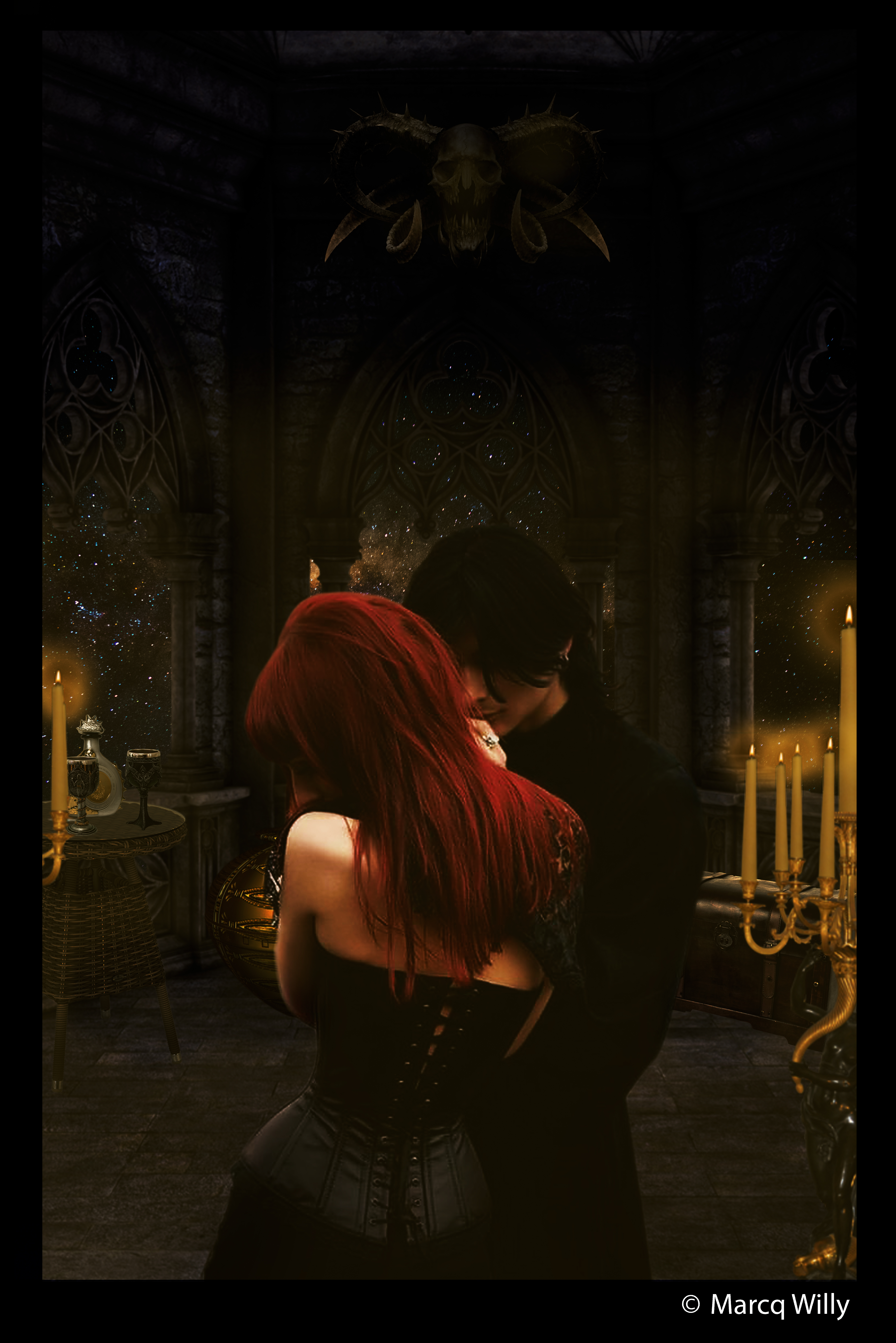 Romantic Gothic scene