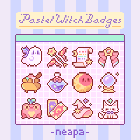 Pastel Witch Badges