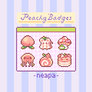 Cute Peachy Badges