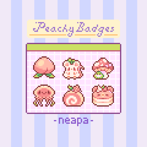 Cute Peachy Badges