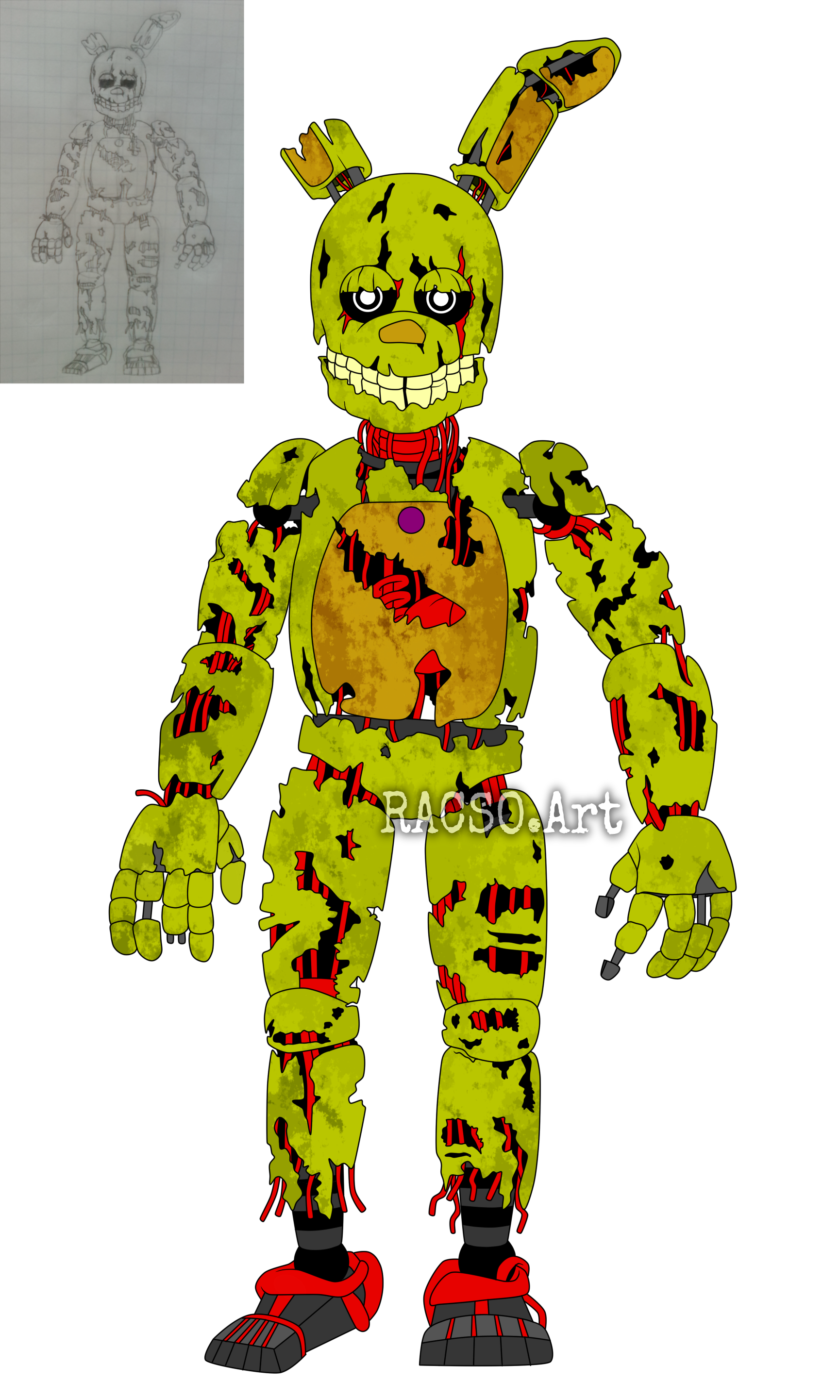 Springtrap (Complete body) by RacsoArt on DeviantArt