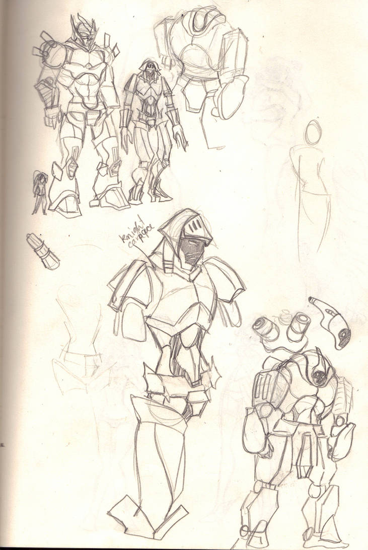 All robot designs by batchix on DeviantArt