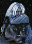 Drizzt and his friend by batchix