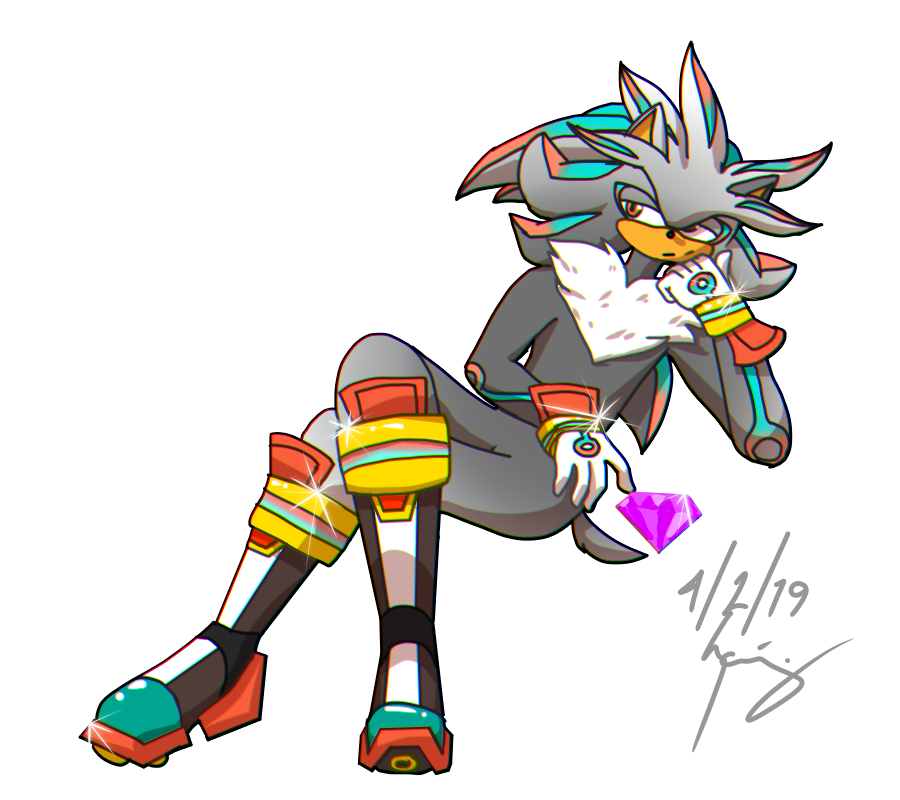 Shiver the hedgehog [Shadow/Silver Fusion] by Emeraldthehedgehog68 on  DeviantArt