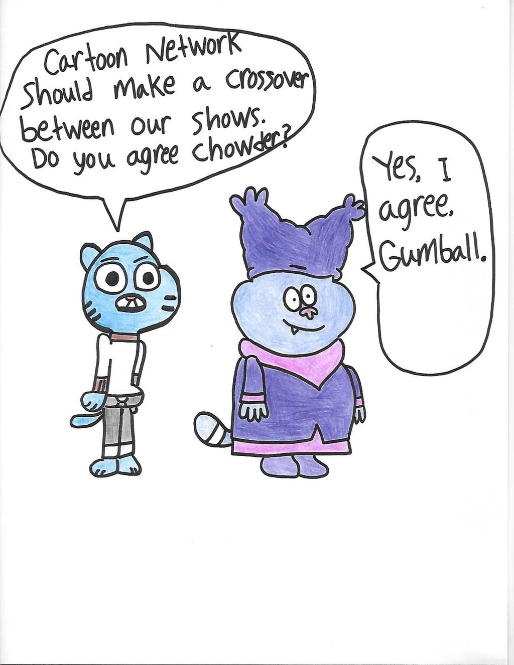 Gumball and Chowder by VideogameGamer on DeviantArt