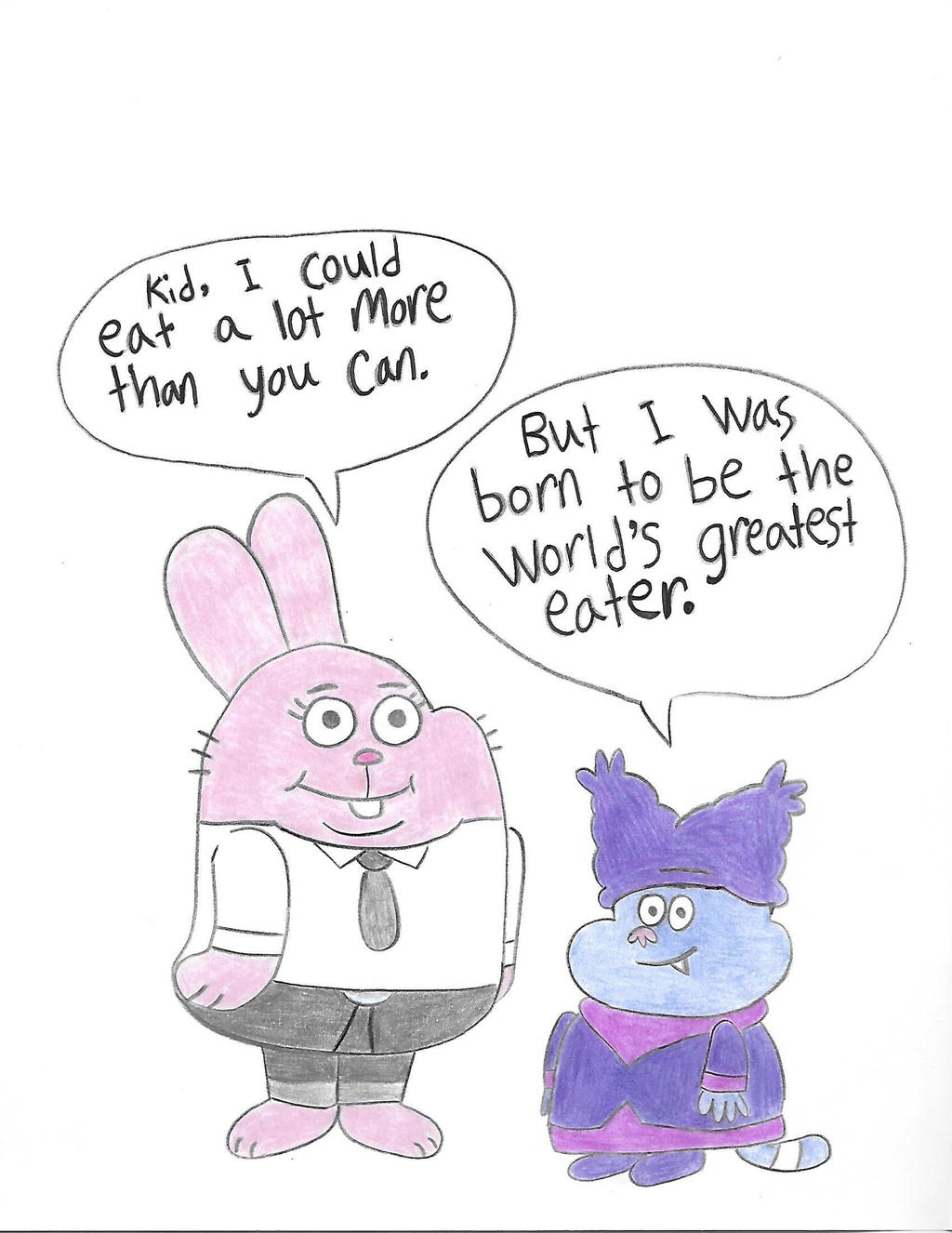 Chowder Richard Richard and Chowder debating who can eat more by VideogameGamer on ...