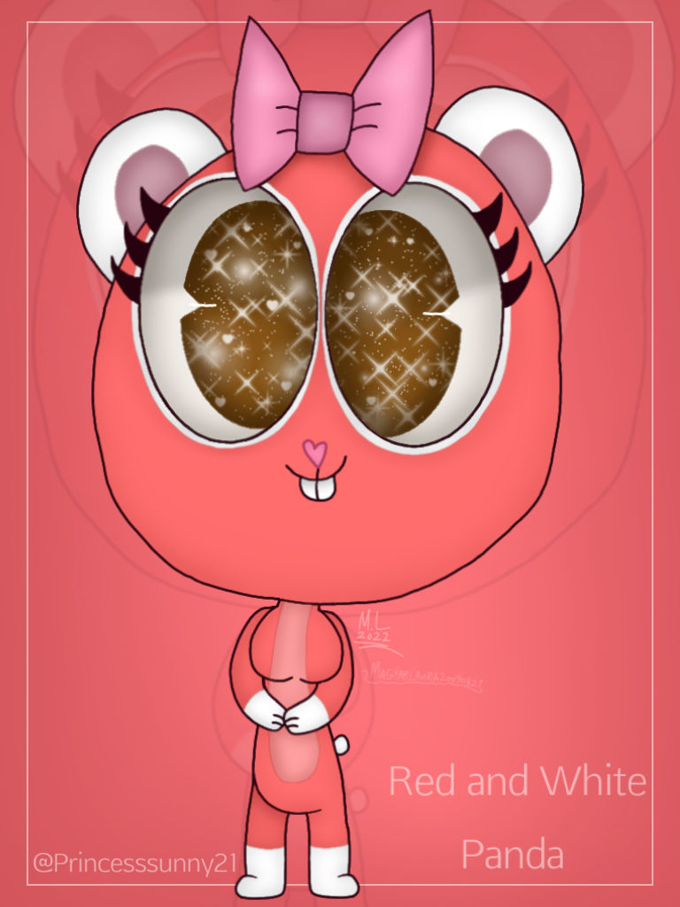 // HTF Red and White Panda // by Magyarlaura20090821 on DeviantArt