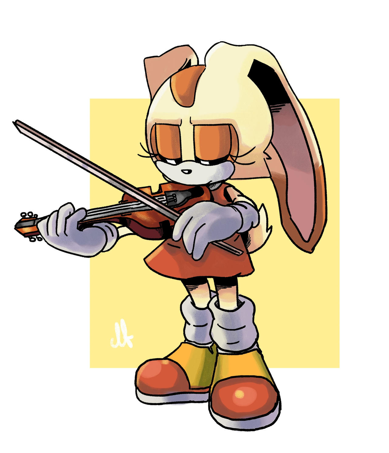 Cream The Rabbit Back View Cream The Rabbit by Rockynia on DeviantArt