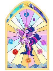 The Stained Glass of the Princess of Friendship