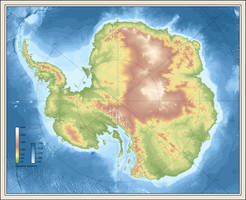 Alternate Antarctica: Elevation map