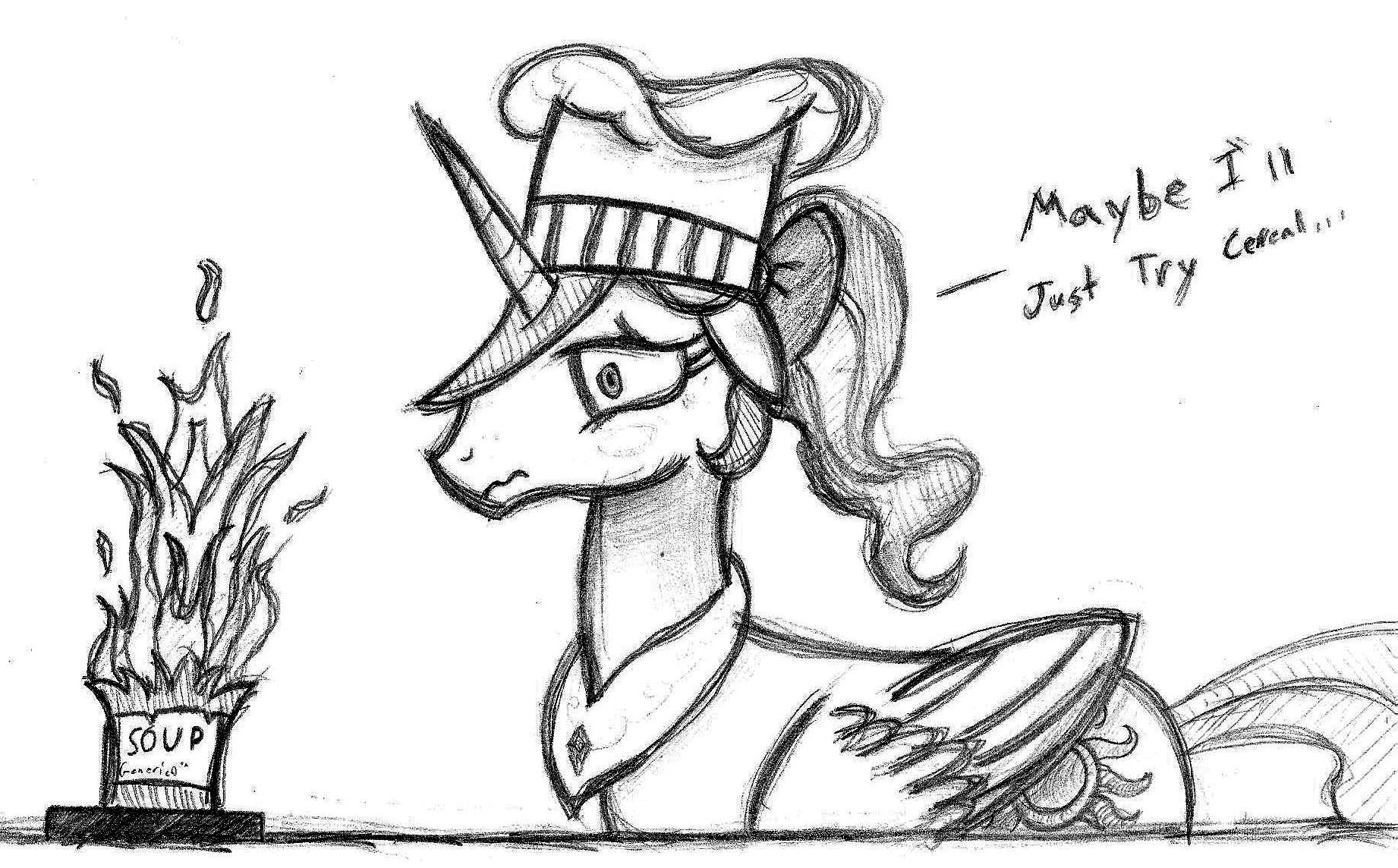 Celestia Attempts Cooking - Sketch