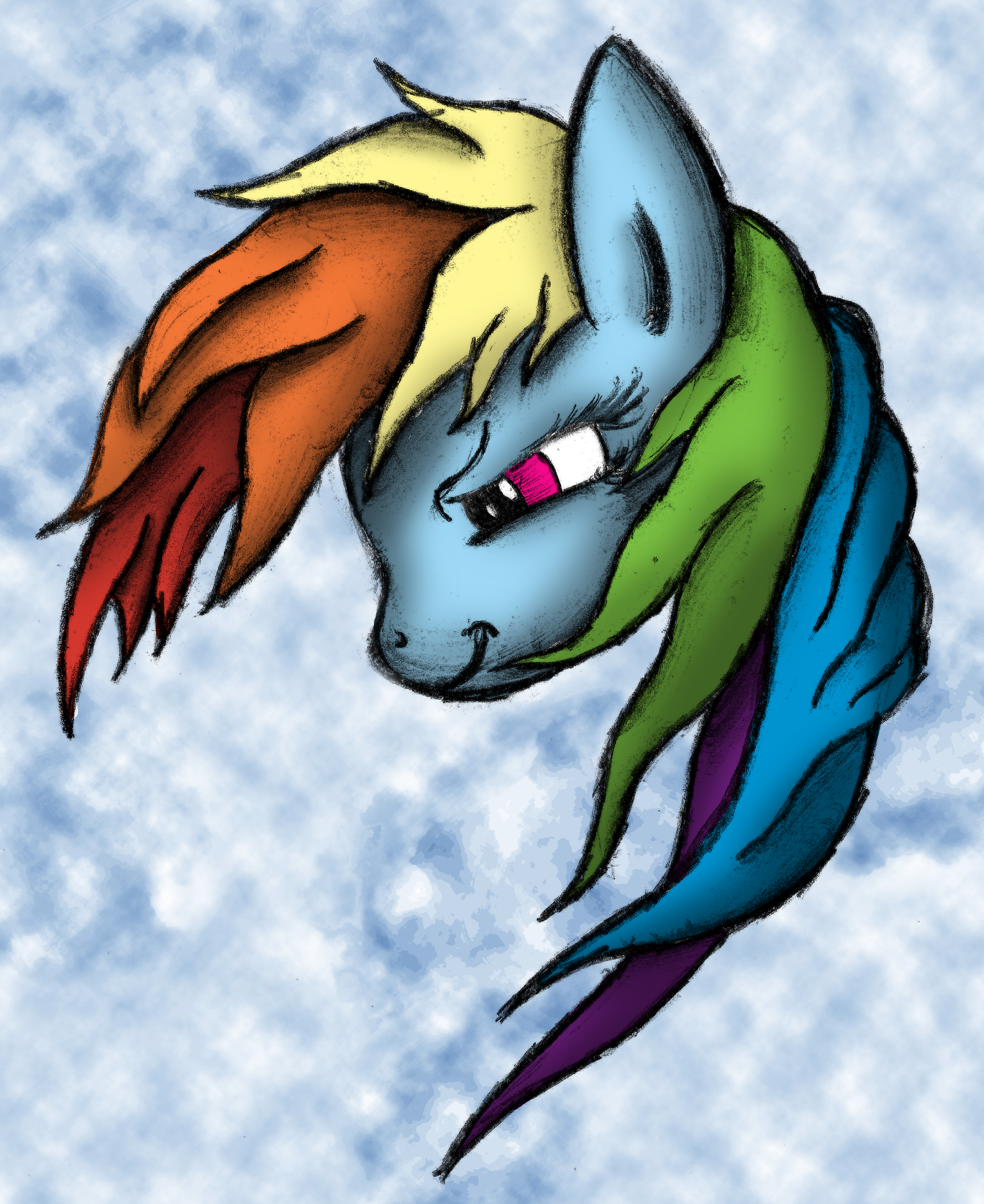 Rainbow Dash - Portrait Sketch Series