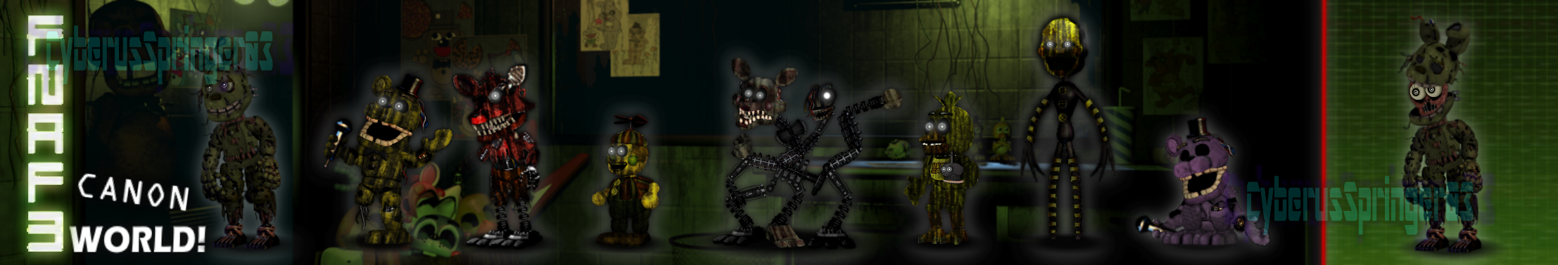 FNaF 3 Accurate Characters v3 by Educraft on DeviantArt