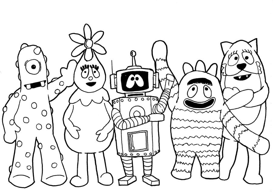 Yo Gabba Gabba Lineart By Samsonburn On Deviantart