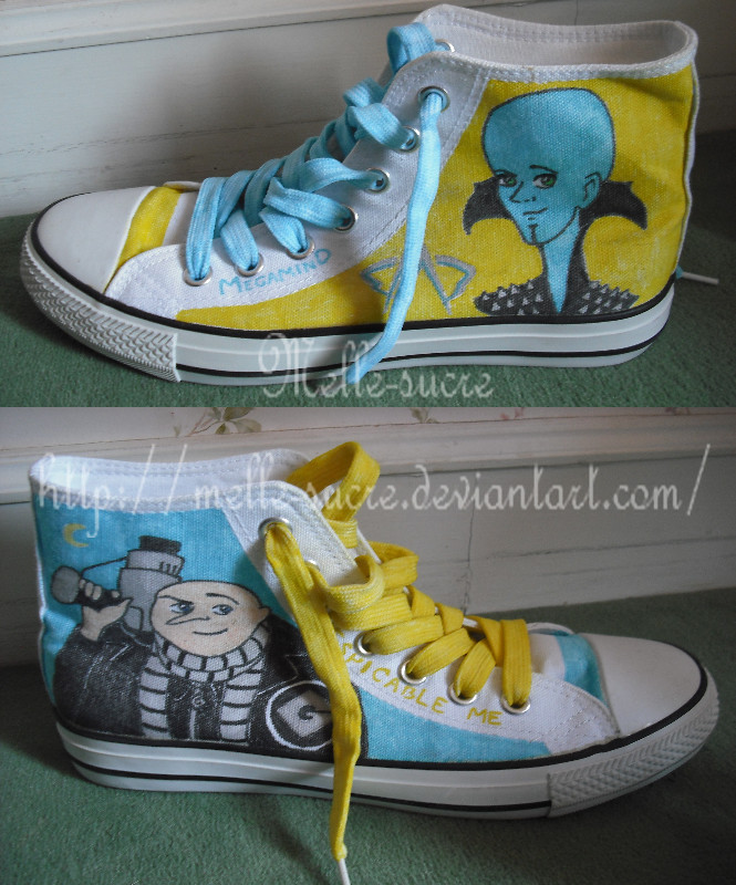 Shoes Megamind and Despicable me-details