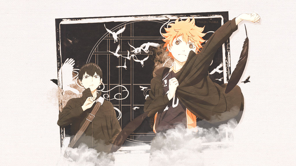 photo Anime Wallpaper Haikyuu Kageyama And Hinata https www deviantart com kwt nim art haikyuu kageyama hinata wallpaper 518874893