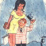 Vintage Mini Giantess / Tall Woman Cartoon 114