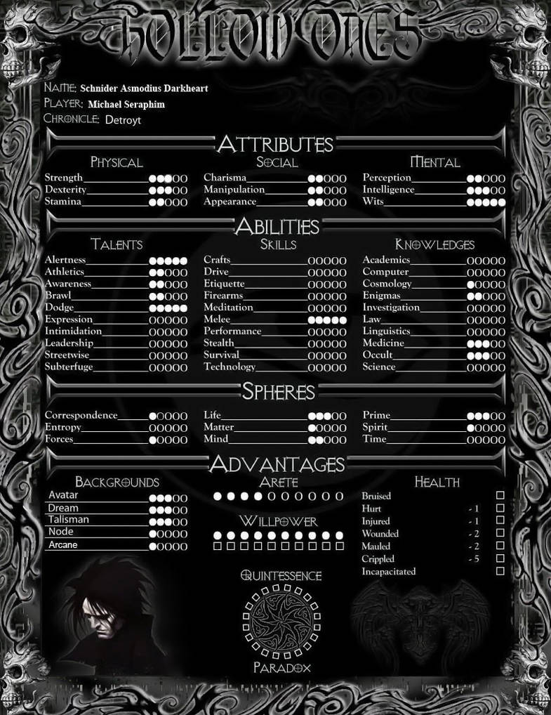VTM: Character Sheet v.1 by Harlequin-Tempest on DeviantArt
