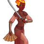 Female Fire Genasi concept art (Forgotten Realms)