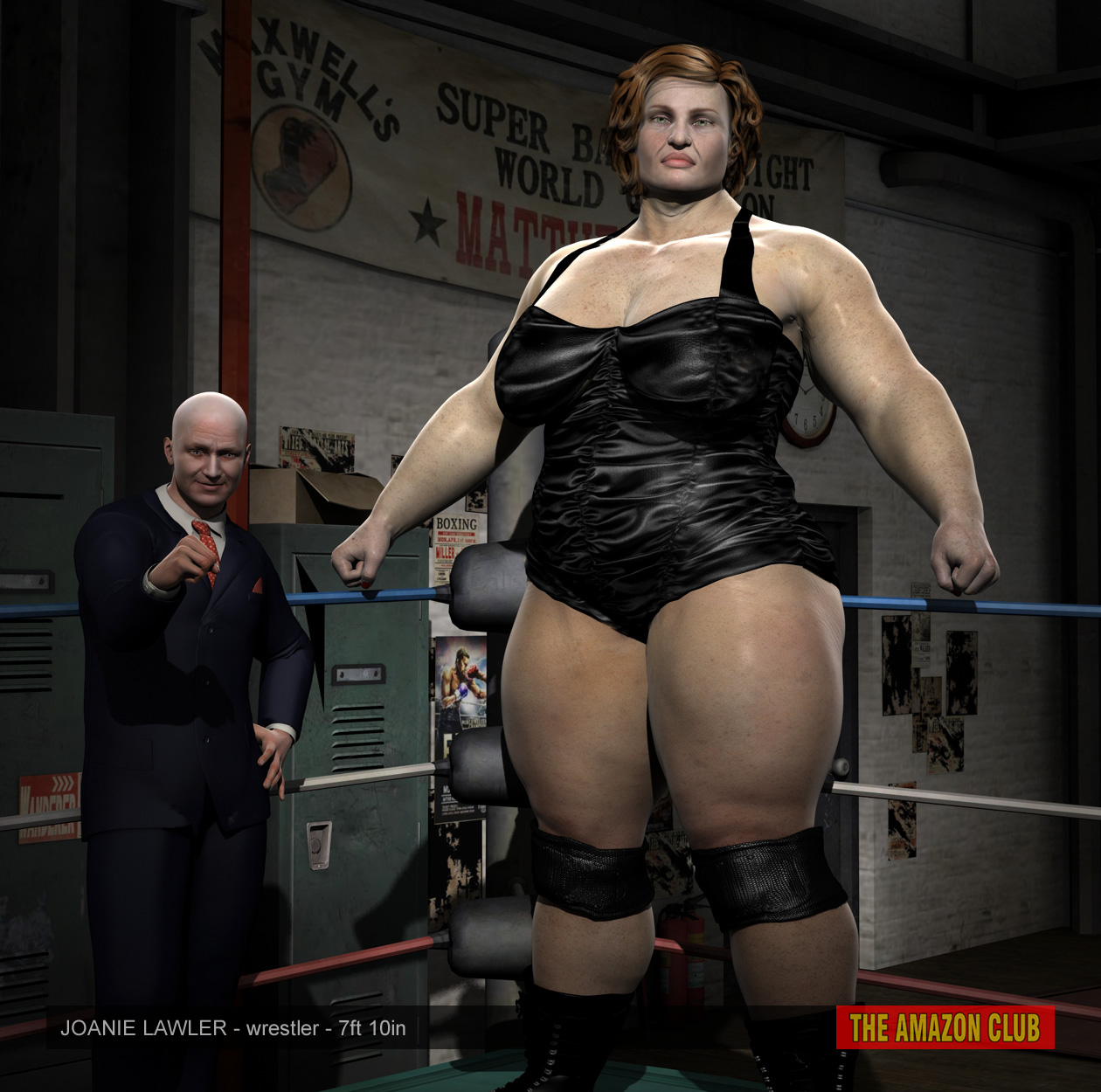 Giant Amazon Woman - Joanie lawler veteran wrestler by. joanie lawler veter...